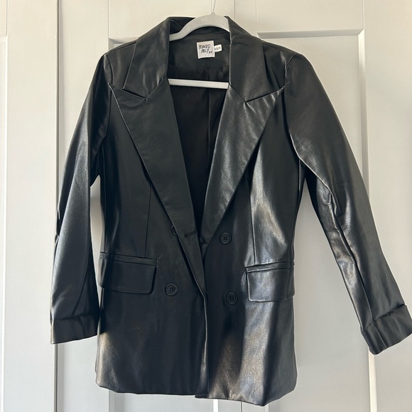 Princess Polly Ellen PU Blazer - Picture 2 of 3